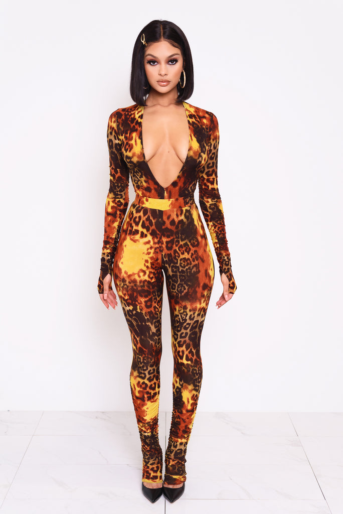 Phoenix Leopard Ruched Pants