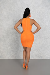 Orange Brielle Cut Out Dress