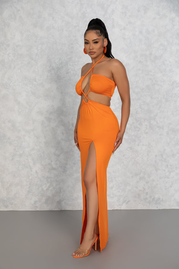 Orange Adelina Dress