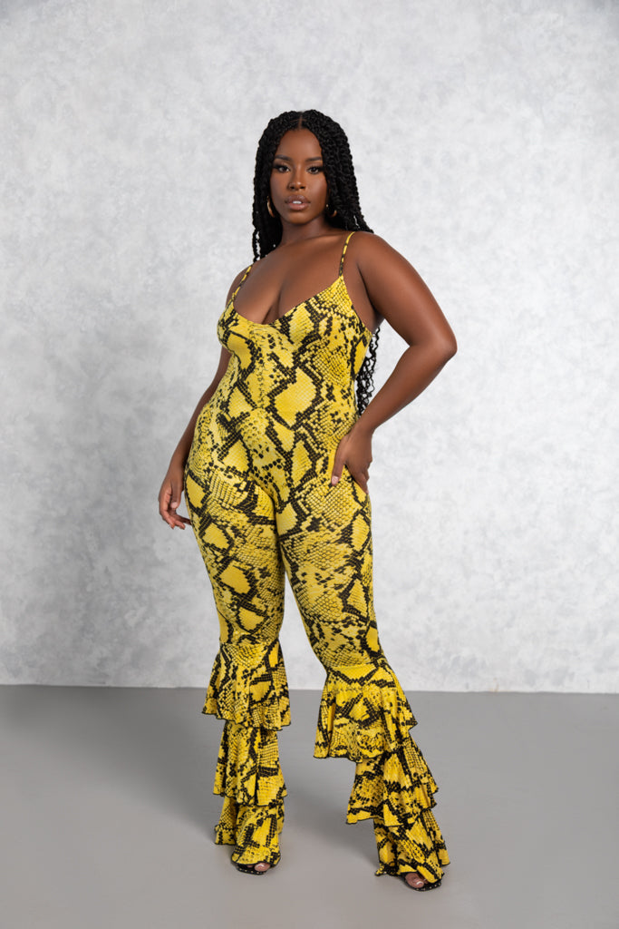 Yellow Python Havana Nights Jumpsuit