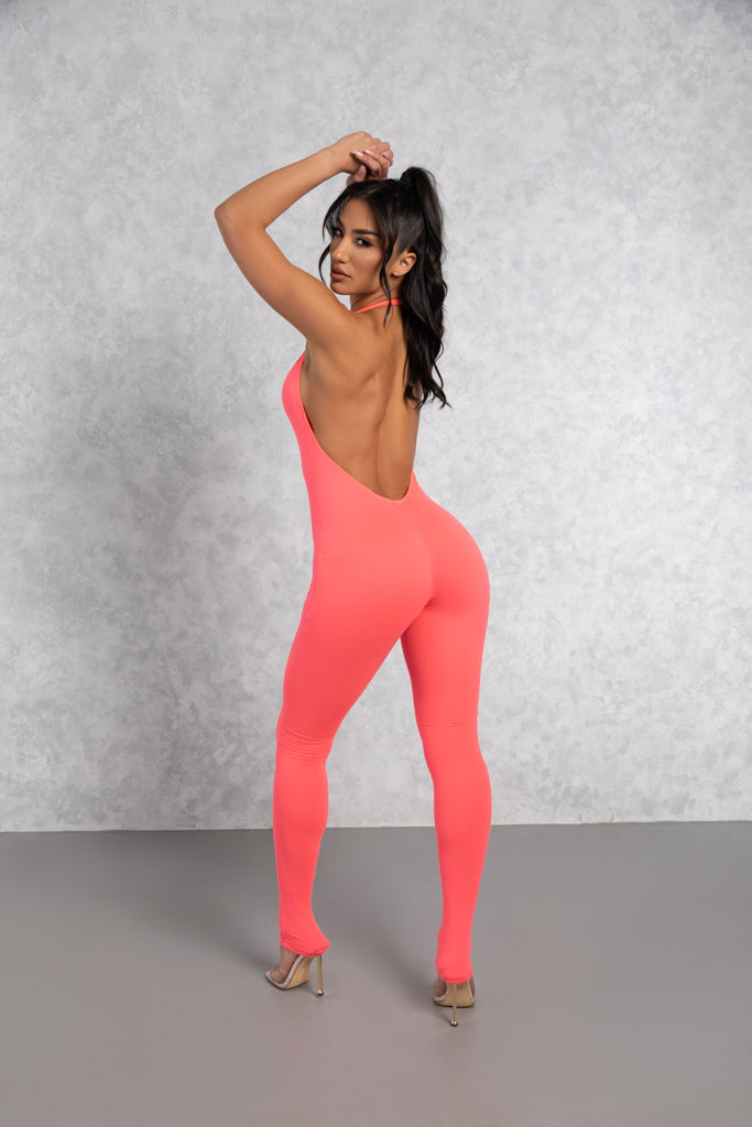 Pink Ava Halter Jumpsuit