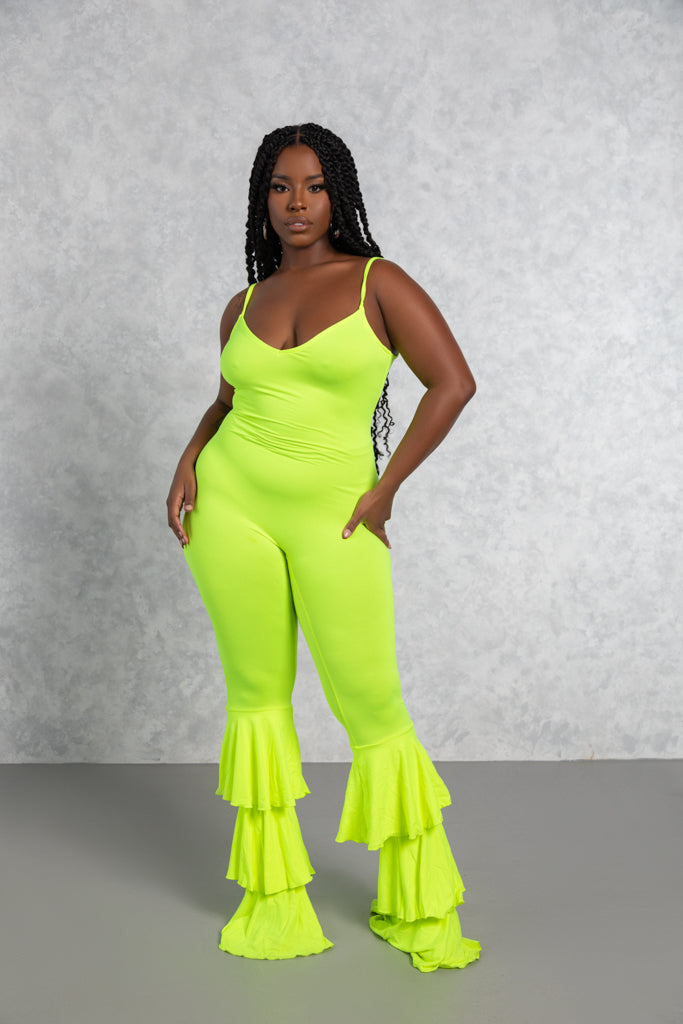 Neon Green Havana Nights Jumpsuit