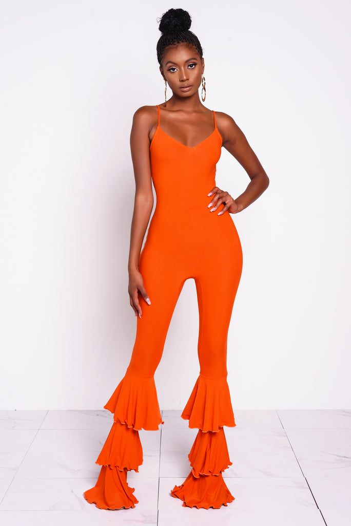 Tangerine Havana Nights Jumpsuit