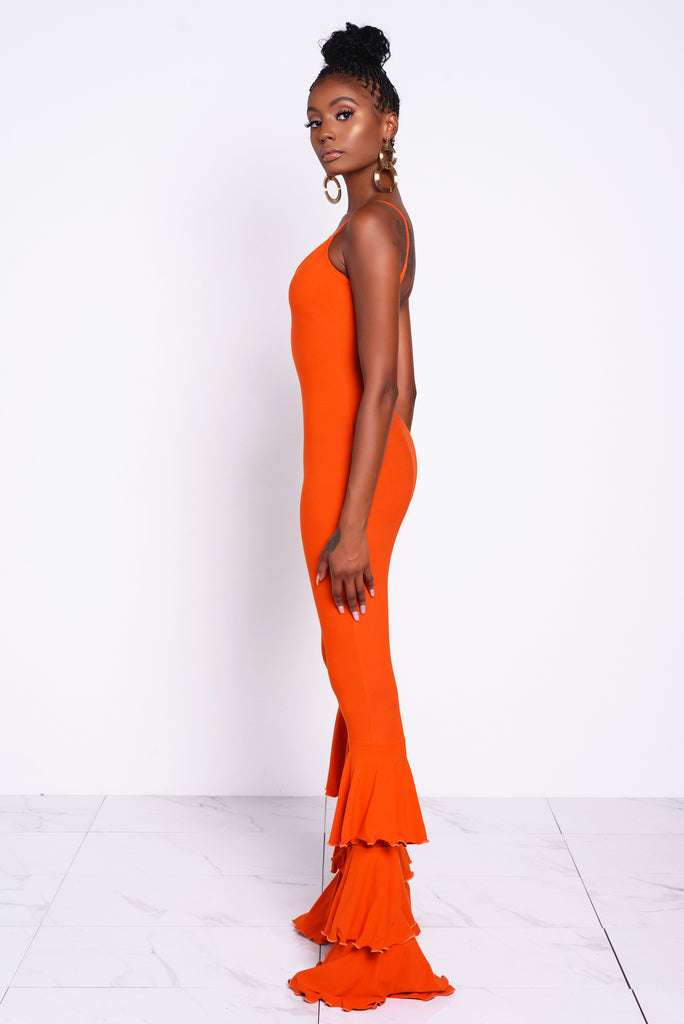 Tangerine Havana Nights Jumpsuit