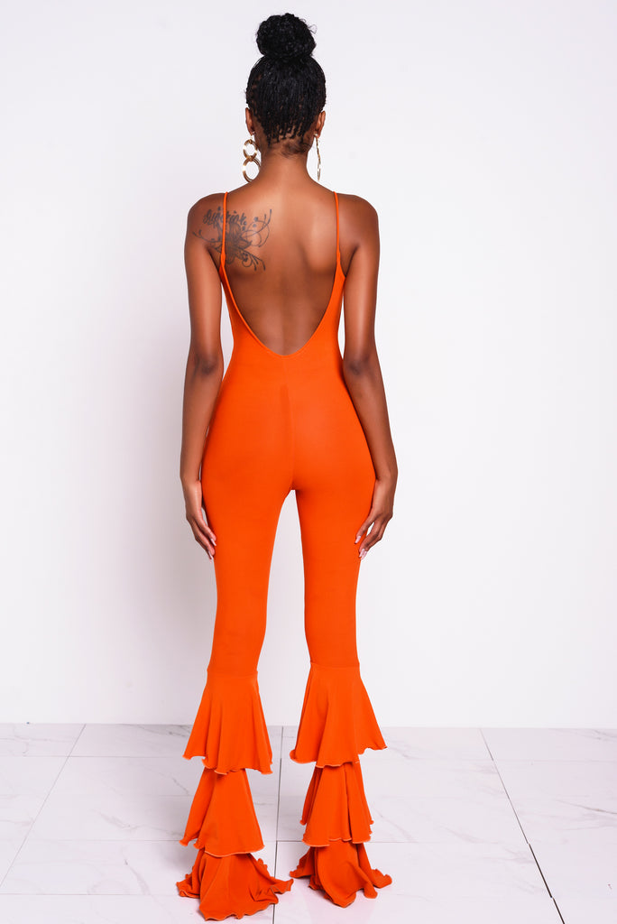 Tangerine Havana Nights Jumpsuit