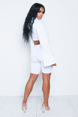 White Bali Bell Sleeve Hoodie