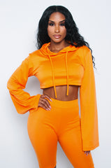 Orange Bali Bell Sleeve Hoodie