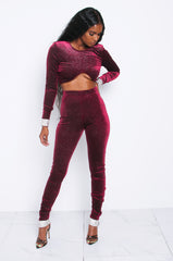 Burgundy Diamond Stardust Top