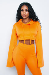 Orange Bali Bell Sleeve Hoodie