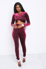 Burgundy Diamond Stardust Top