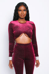 Burgundy Diamond Stardust Top
