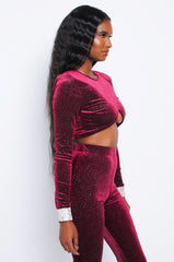 Burgundy Diamond Stardust Top