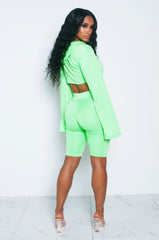 Lime Bali Bermuda Shorts