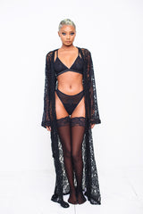 Black Valentina Bralette Thong Set