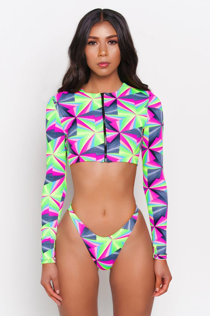 Neon Abstract Kali Bikini Bottom