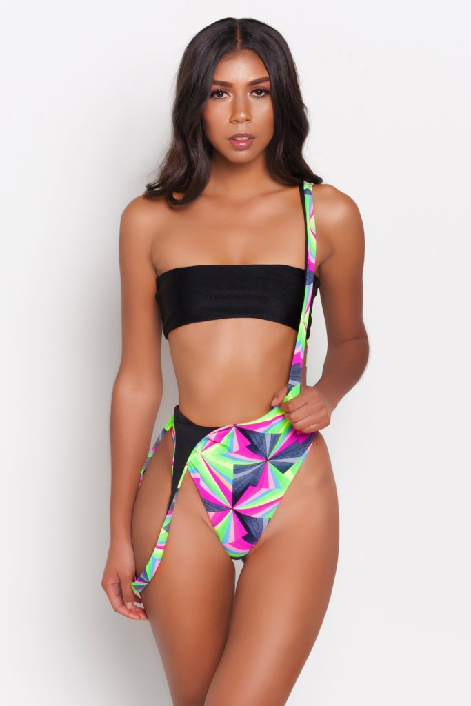 Neon Abstract Kali Suspender Bikini Bottom – Kloset Envy