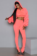 Neon Pink Nadia High Waist Pants