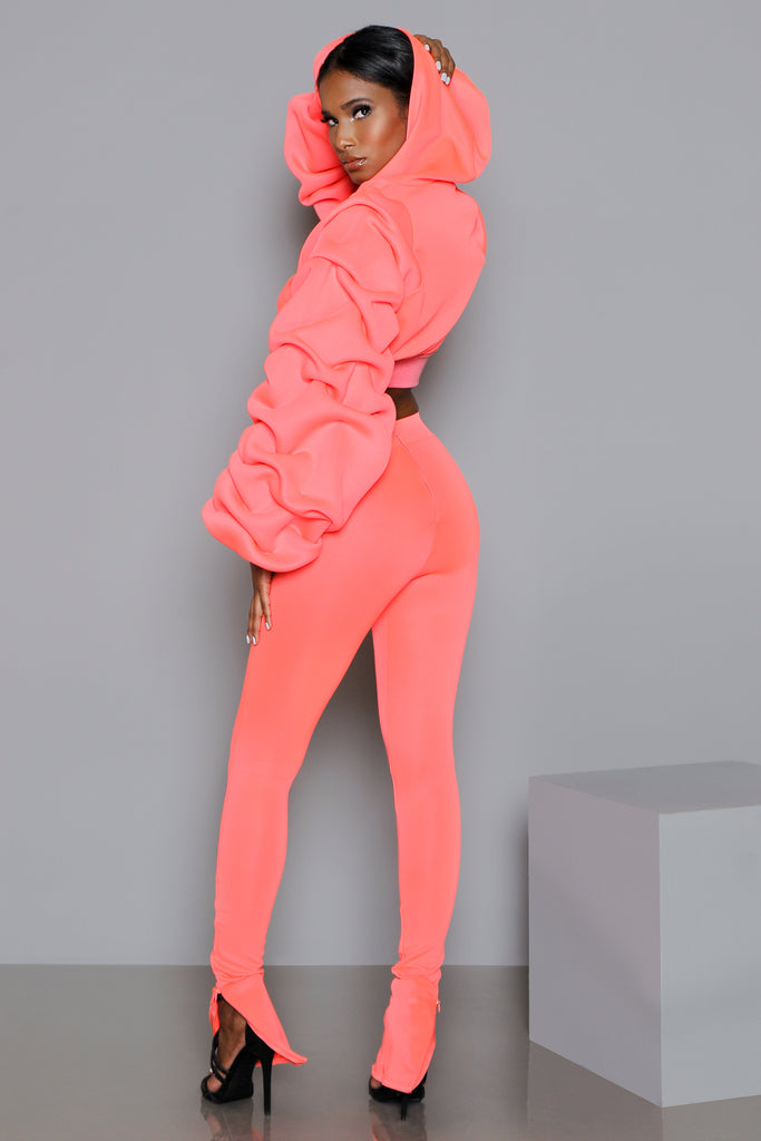 Neon Pink Nadia High Waist Pants