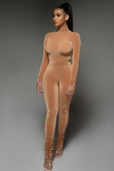 Camel High Waisted Scrunch Pants