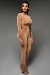 Camel High Waisted Scrunch Pants