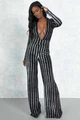 Stripped Glitter Bodysuit