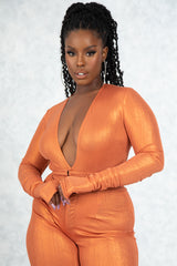 Shimmer Tangerine Bodysuit