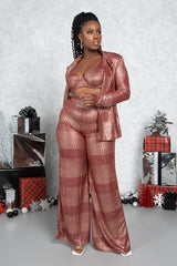 Burgundy Foxy Shimmer Blazer