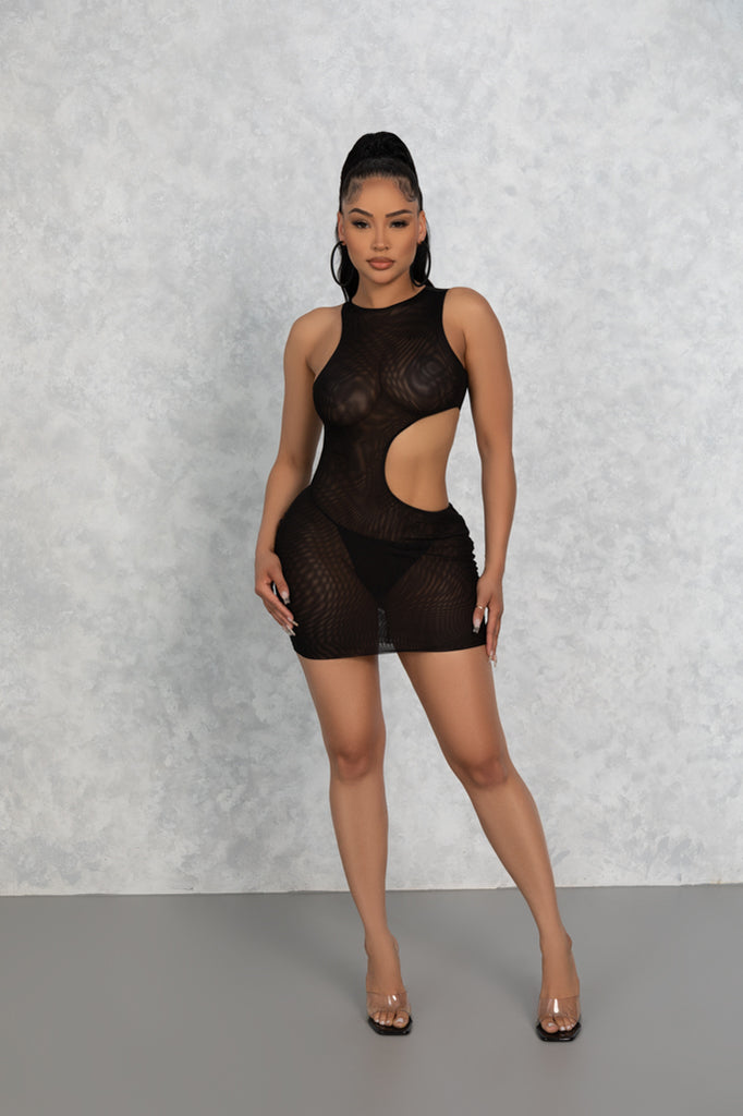 Black Brielle Cut Out Dress