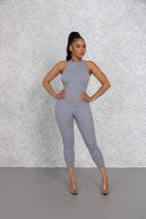 Silver-Stoned Mia Midi Jumpsuit