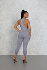 Silver-Stoned Mia Midi Jumpsuit