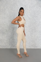Cream Bianca Cut Out Jumpsuit