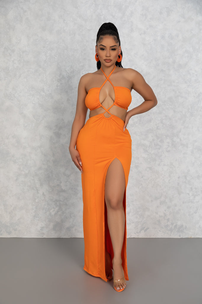 Orange Adelina Dress