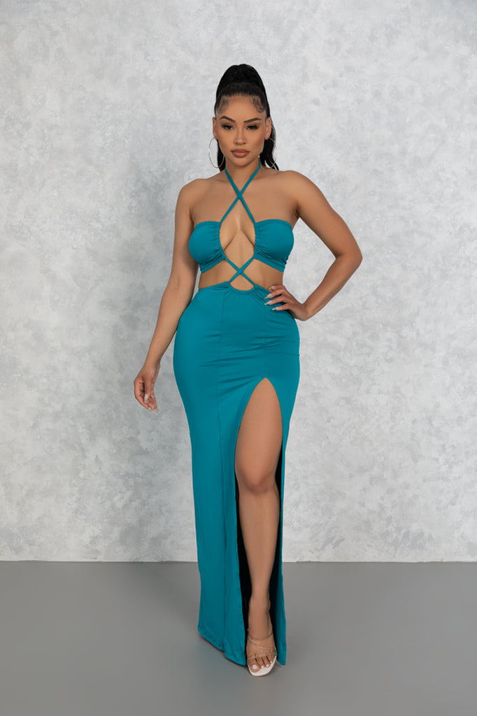 Turquoise Adelina Dress