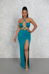 Turquoise Adelina Dress