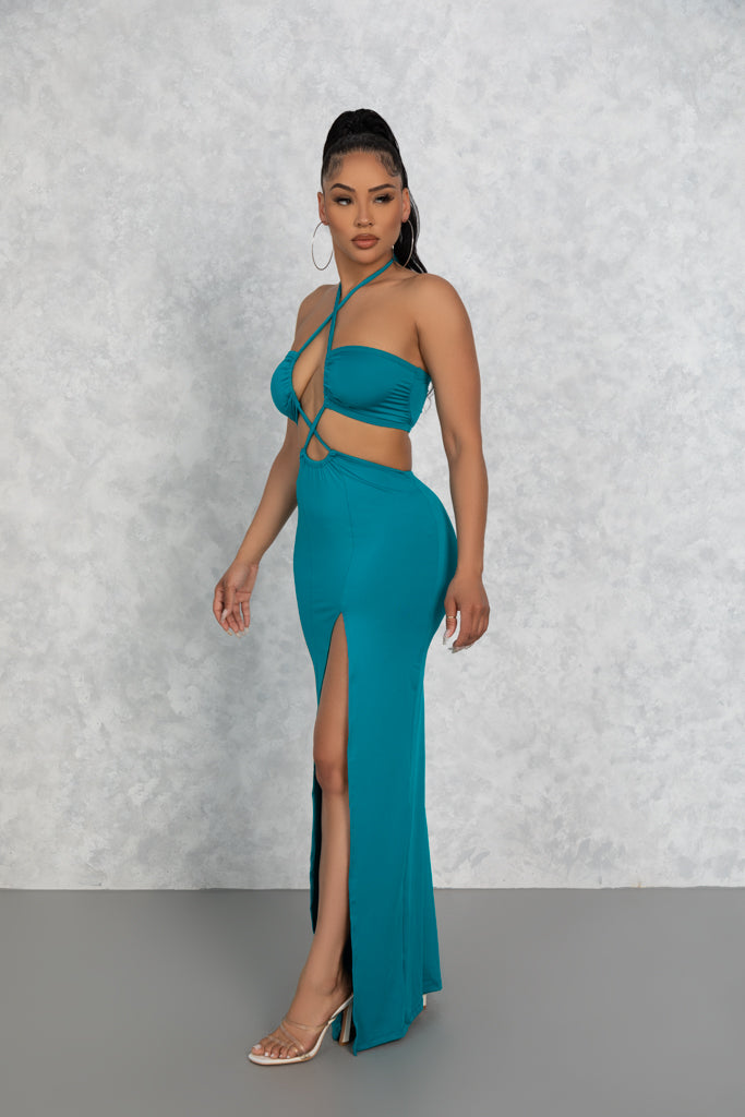 Turquoise Adelina Dress