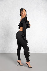 Riley Ruffle Top- Black