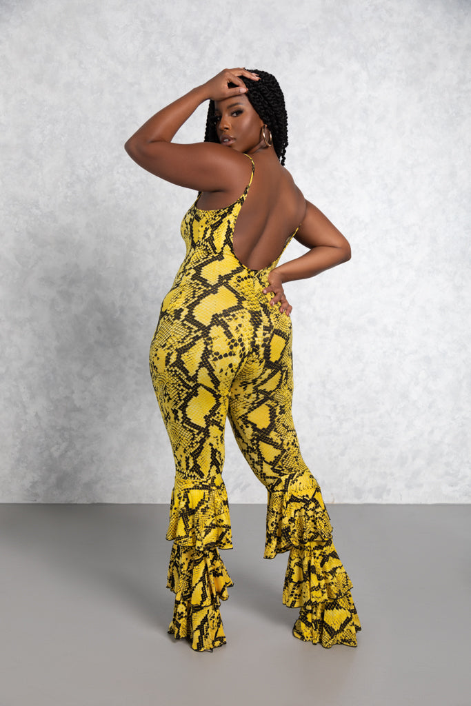 Yellow Python Havana Nights Jumpsuit