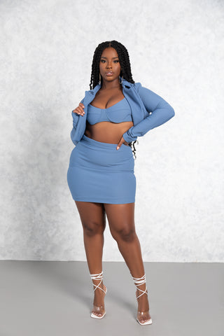 Blue Scrunch Bralette