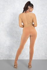 Camel Straight Leg Pants