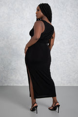 New Look Slit Dress - BLACK