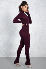 Eggplant High Waisted Scrunch Pants