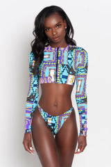 Tribal Zula Long Sleeve Bikini Top