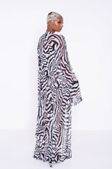Zebra Mesh Kimono
