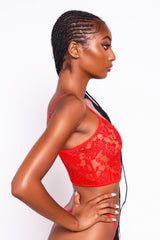 Cherry Red Lacey Cami Top