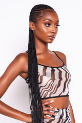 Zebra Mesh Cami Top