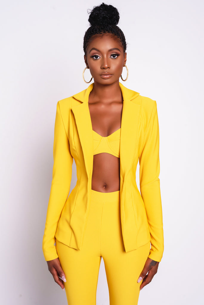 Yellow Dionne Blazer Jacket
