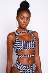 Monochrome Oasis Bikini Tank