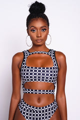 Monochrome Oasis Bikini Tank