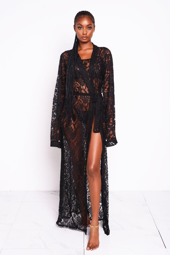 Blackout Lacey Kimono