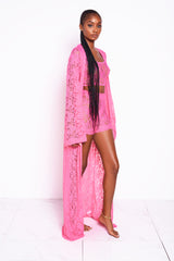 Pink Lacey Kimono